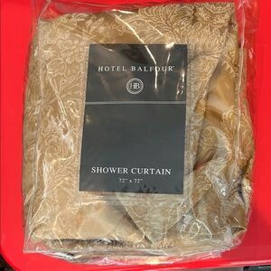 Hotel Balfour Gold Damask Shower Curtain